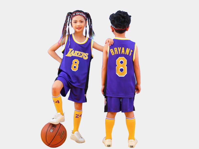 Bộ quần áo bóng rổ trẻ em Lakers