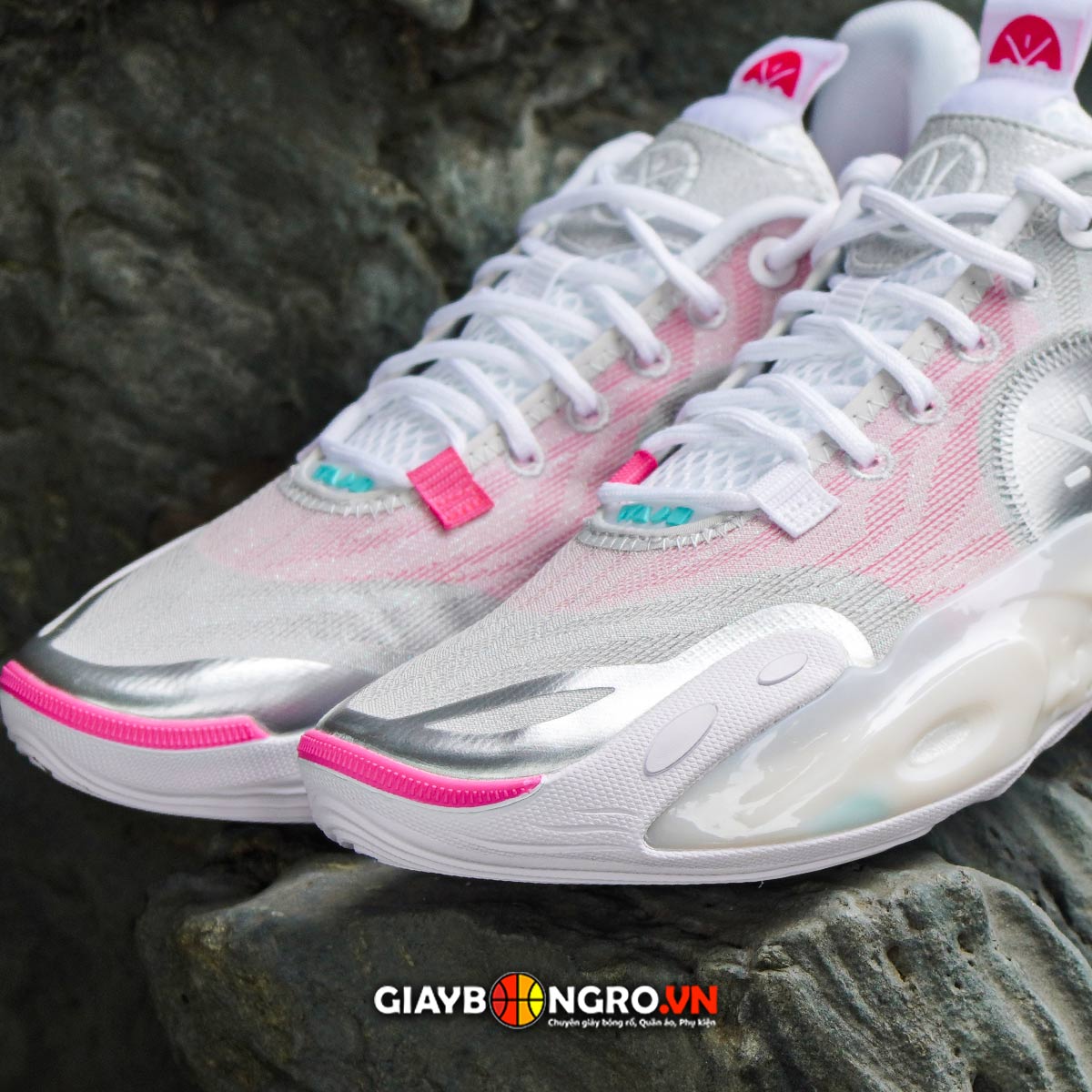 Li-Ning Wade All City 12 Silver Pink