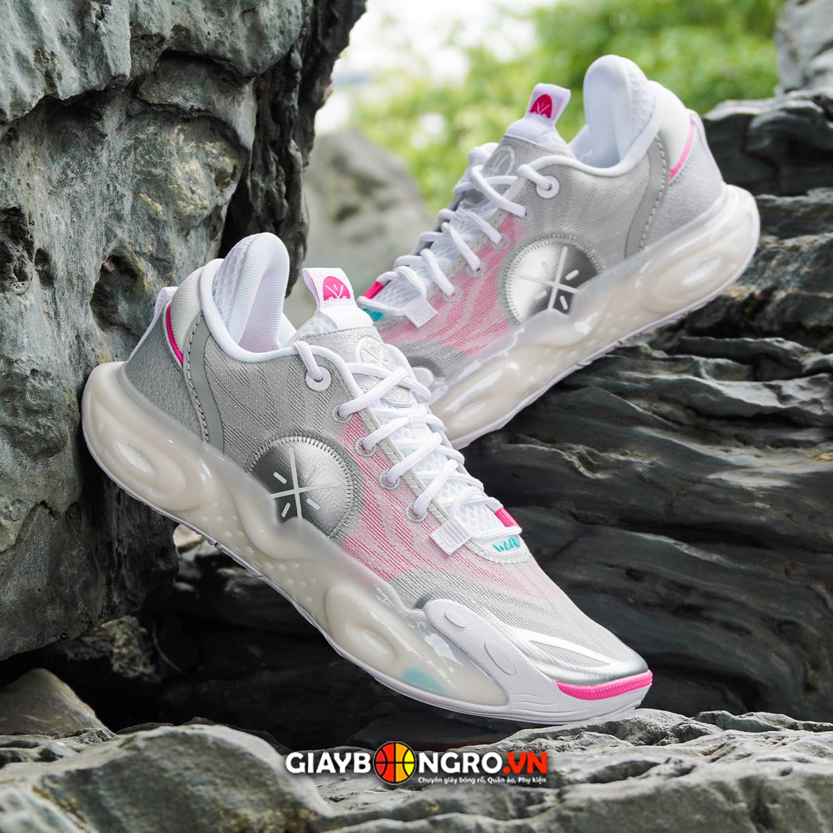 Li-Ning Wade All City 12 Silver Pink