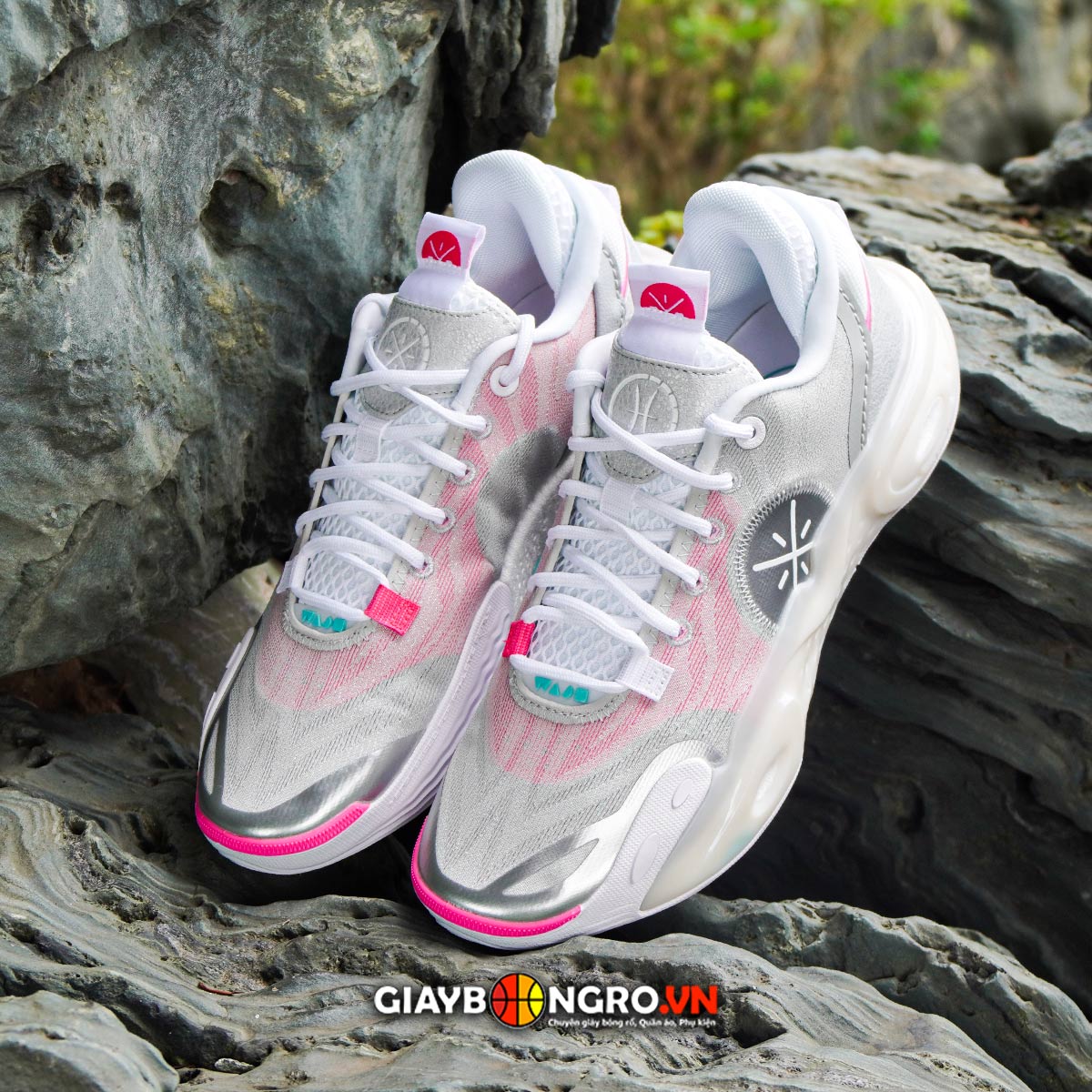 Li-Ning Wade All City 12 Silver Pink