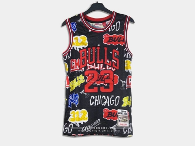 Áo M&N Slap Sticker NBA Chicago Bulls