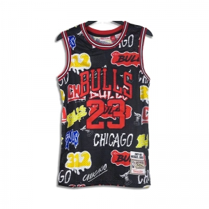  Áo M&N Slap Sticker NBA Chicago Bulls 