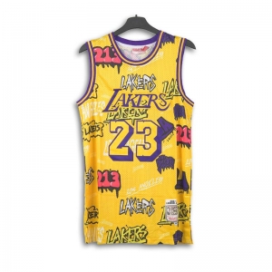  Áo M&N Slap Sticker NBA L.A Lakers Lebron James 