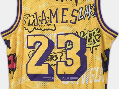 Áo M&N Slap Sticker NBA L.A Lakers