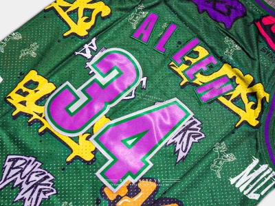 Áo M&N Slap Sticker NBA Bucks