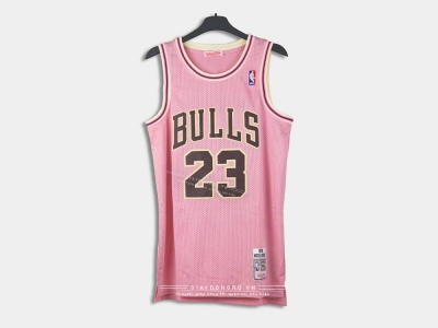Áo M&N NBA Chicago Bulls Pink Sugar