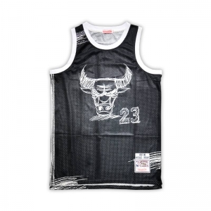  Áo M&N NBA Chicago Bulls Sketch - Michael Jordan 