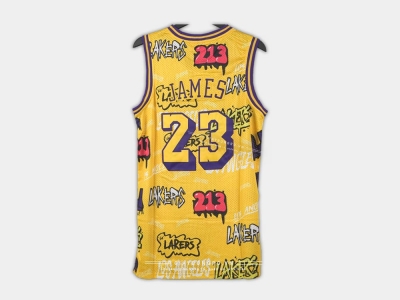 Áo M&N Slap Sticker NBA L.A Lakers