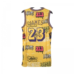  Áo M&N Slap Sticker NBA L.A Lakers Lebron James 