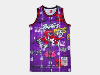 Áo M&N Slap Sticker NBA Raptors