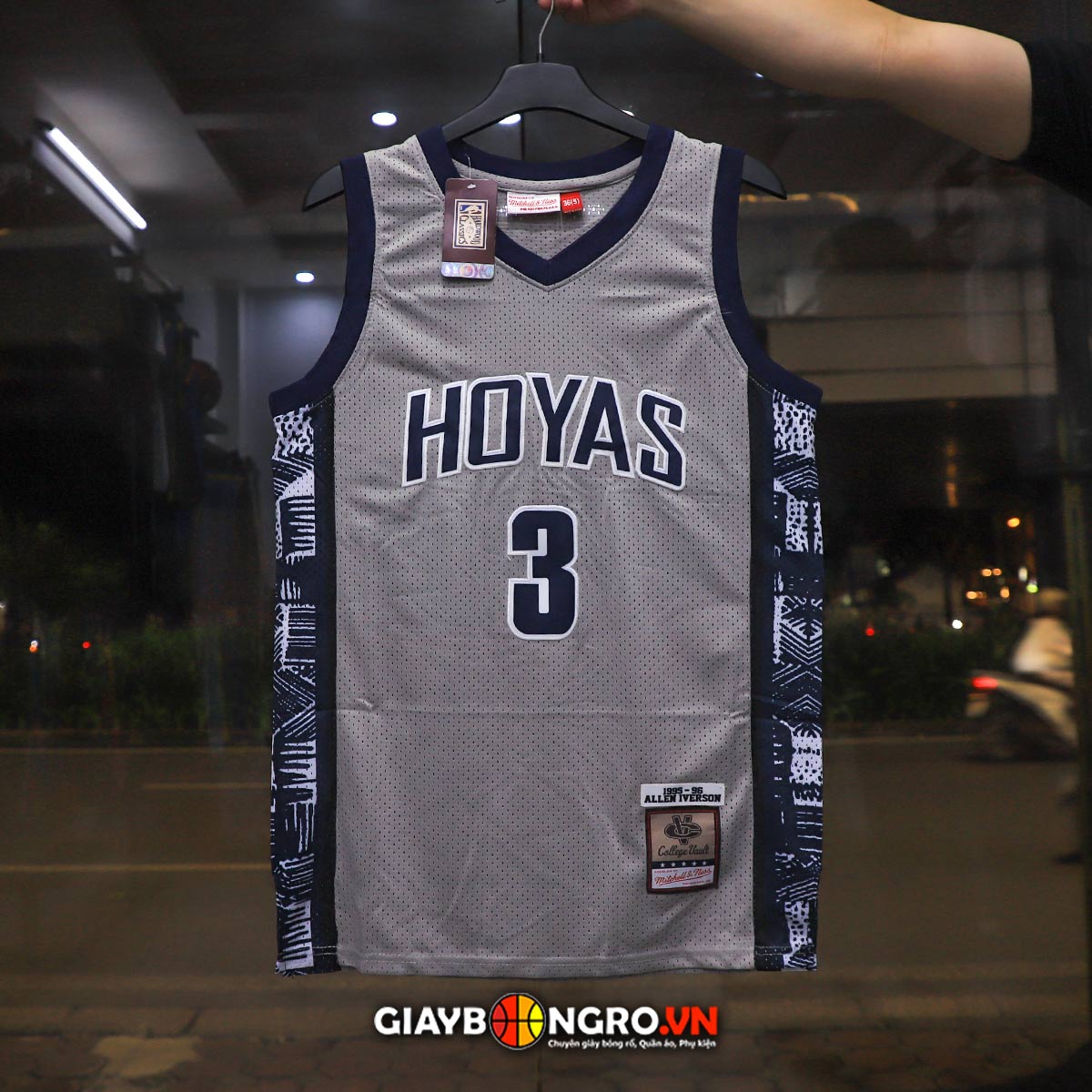 Áo M&N NBA Hoyas Iverson