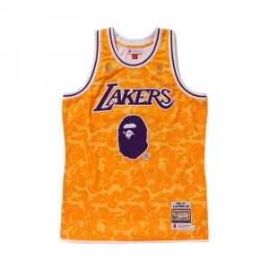  Bape X Mitchell & Ness NBA Jersey - Los Angeles Lakers 