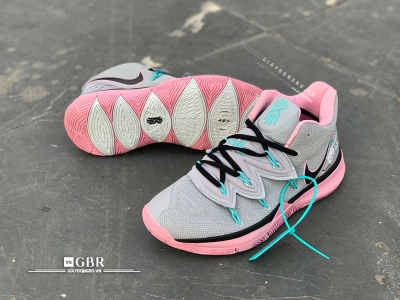  Giày bóng rổ Kyrie 5 Wolf Grey/Pink 