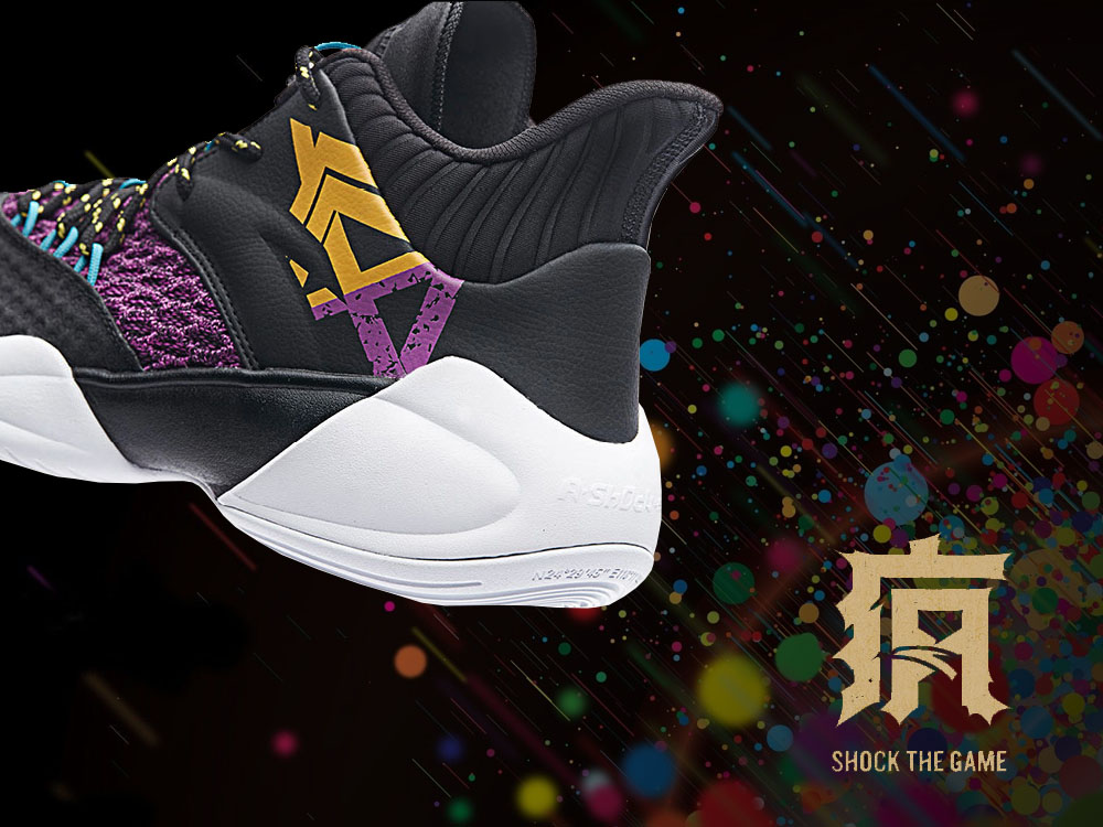 Anta Shock The Game 2019 Black-Purple-Yellow