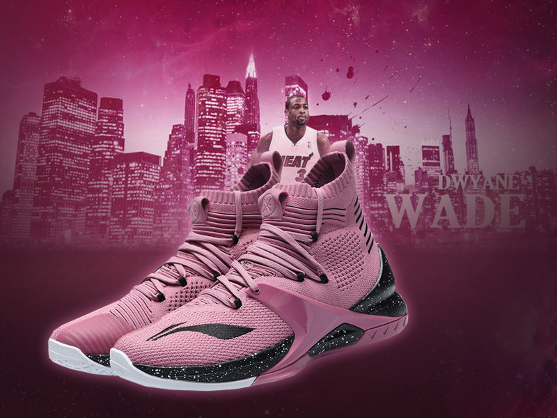 Li-Ning Wade Flyknit Pink
